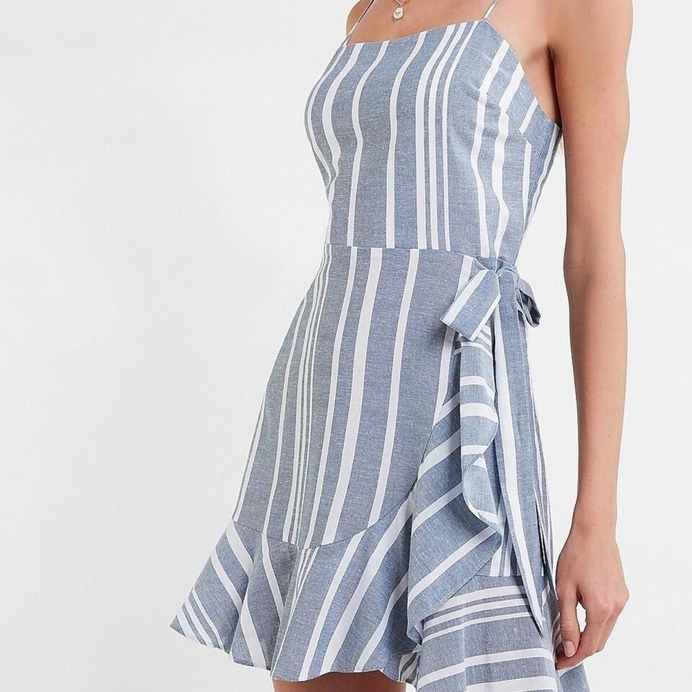 Blue and White Striped Sundress